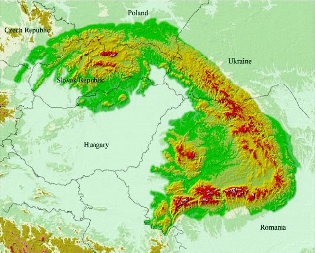 Carpathian Mountains Map