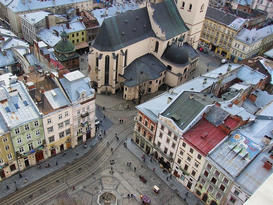 Lviv_Old-Market_Square Aerial